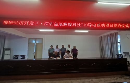 图片新闻 安陆经济开发区与深圳市金辰辉煌科技签约ITO导电玻璃项目